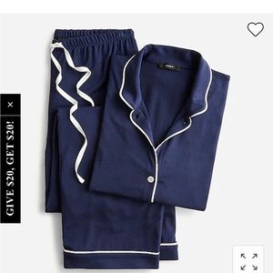 NWT J Crew Eco dreamiest long-sleeve pajama set (Navy)